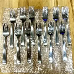 ステンレスフォーク 約18cm12本セット 個包装 新品未使用 シンプルデザイン