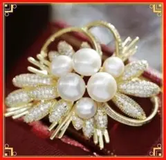 ブローチ パール ゴールド 入学式 卒業式 フォーマル セレモニー ギフト