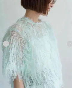 roughlow ラフロウ airy fringe sheer tops 新品 - メルカリ