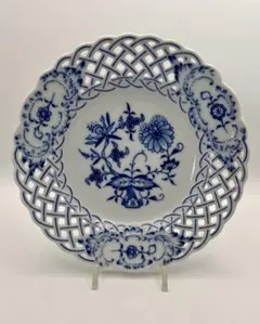 1級品 Meissen マイセン ブルーオニオン 透かし皿 15.5cmのサムネイル
