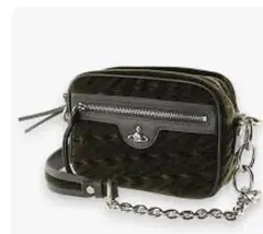 難ありVivienneWestwood キルティングベルベットショルダーバッグのサムネイル