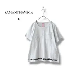 SAMANTHAVEGA レディース　半袖カットソー　ホワイト　ロゴTシャツ　Fのサムネイル