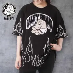 【未使用】GALFY ガルフィー 炎上大学 燃えるわんわん Tシャツ 大型犬 黒のサムネイル