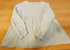 水色 チェック柄 SM2長袖シャツ