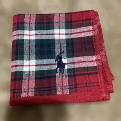 新品　ポロ・ラルフ・ローレン チェック柄タオルハンカチ