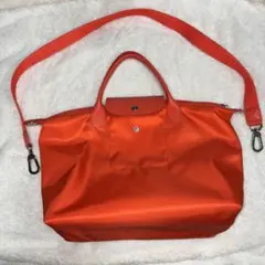 オレンジ トートバッグ LONGCHAMP