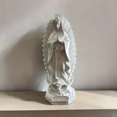 フランス蚤の市のヴィンテージ品。聖母マリア像 陶磁器製 約20cm 