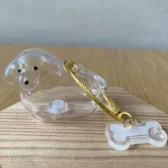 けだまだま クリア わんちゃん 犬 キーホルダー