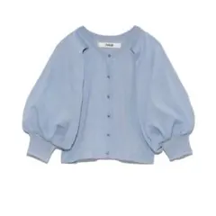 FURFUR　ボリュームスリーブカーディガン　水色