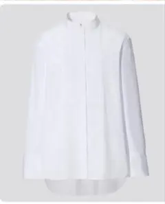UNIQLO +J ジルサンダー スーピマコットンタックシャツ 長袖 ホワイトM