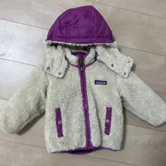 Patagonia リバーシブルジャケット クリーム/パープル　12-18M