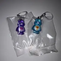Care bears ガチャ　めじるし　クリアマスコットチャーム　2点セット