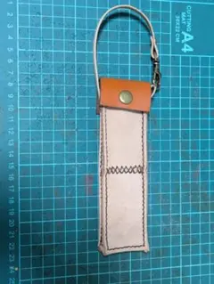 と*よ様 手作りレザーペンケース　キャメル＆栃木レザー(ヌメ革)