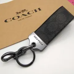 新品☆COACH(コーチ)メンズ グリーン ガンメタ キーホルダー キーリング 新品 正規品☆COACH(コーチ)メンズ グリーン ガンメタ キーホルダー