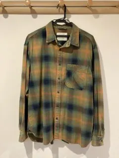 ベイフロー　インディゴチェックシャツ