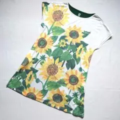 graniph グラニフ はらぺこあおむし ひまわり柄チュニック 半袖シャツ Fのサムネイル