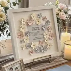 ゲストと一緒に創る！「アートフラワー結婚証明書」