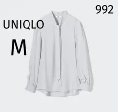 992 美品 UNIQLO ユニクロ レーヨンボウタイブラウス