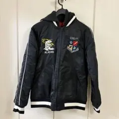 80sUSA製ALPHAアルファMA-1 フライトジャケットLブラック 送料無料 80s USA製 ALPHA アルファ MA-1 フライトジャケット L