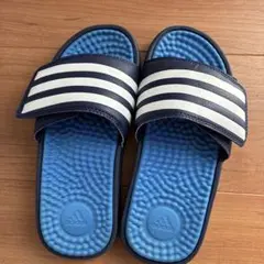 adidas ネイビー ホワイト ストライプ サンダル