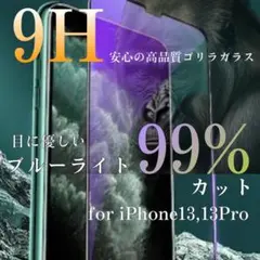 【目の疲れ防止】ブルーライト99%カットフィルム　13.13Pro 　目に優しい
