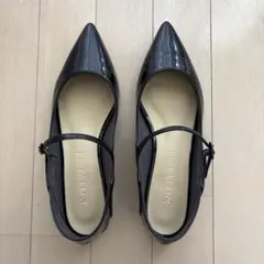 LE TALON ブラック フラットシューズ 23cm