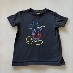 ユニクロ　ミッキーマウス　Tシャツ　黒110cm