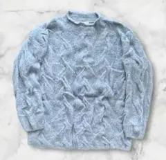 90s Vintage Oscar Mohair Knit Blue M