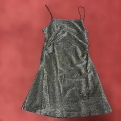 H&M シルバーキャミソールワンピース