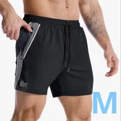 トレーニング ハーフパンツ スポーツ 短パン 通気性ジム ランニング対応 M