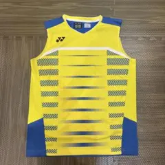 YONEX バドミントンシャツ Mサイズイエロー/ブルー