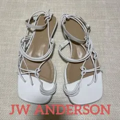 [新品]36.5 JW ANDERSON LACED FLAT SANDALS白のサムネイル
