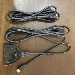 4K HDMI切替機と、HDMIケーブル 2本(1.5mと2m)のセット