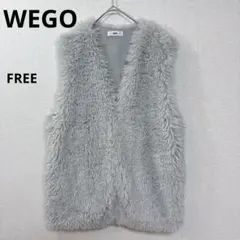 美品　WEGO ウィーゴー　グレー ファーベスト ノースリーブ 灰色　FREEのサムネイル