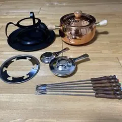 ★激安　新品未使用　純銅製 フォンデュセット レトロ　パーティ★のサムネイル