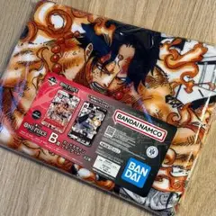 一番くじ　ワンピース　カードゲーム　B賞 カードデザインブランケット　エース