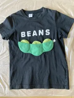CHEEK ROOM 豆の仕掛け付きTシャツ ブラック 120〜130のサムネイル