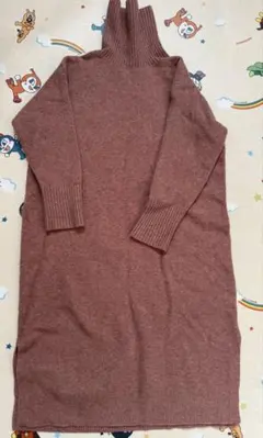 UNIQLO ニットタートルネックワンピース Mサイズ ブラウン
