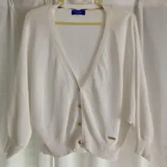 BLUE LABEL CRESTRBRIDGBサマーカーディガン ニットホワイト