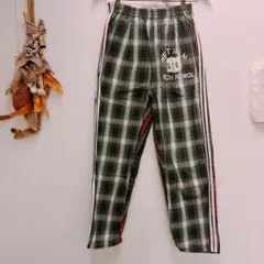 DENIM DUNGAREE デニムダンガリーチェック柄パンツ 02 160