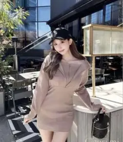 【最終値下げ今月末削除します】cherimi シェリミー　フーディーワンピ