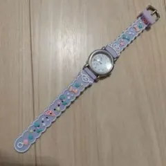 キッズ 腕時計 ラベンダー 紫 星 ハート