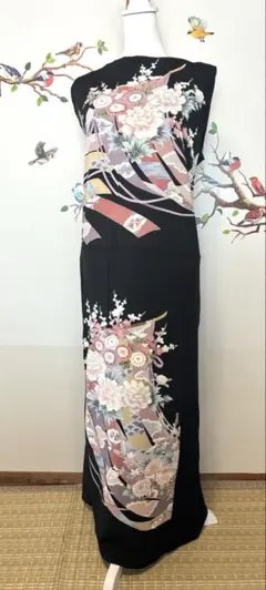 レ*️様 着物　留袖　リメイク　ロングワンピース　マーガレット風ストール　セット