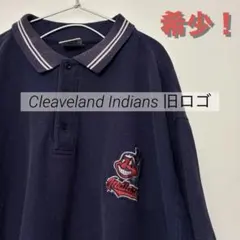 希少 旧ロゴ MLB インディアンス ガーディアンズ ポロシャツ オーバーサイズのサムネイル