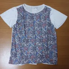 自由区　オンワード樫山　ペイズリー柄　カットソー　Tシャツ　サイズ38のサムネイル