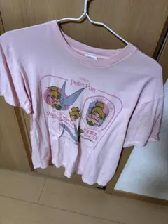 ティンカーベル Tシャツ Lサイズ　ピンク　ディズニー
