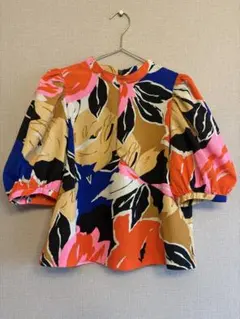 TED BAKER フローラル パフスリーブ トップス