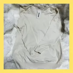 【新品】メンズ Vネックセーター ビジネス カジュア　M オフホワイト