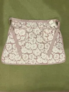 ホットマン エプロン 花柄 ピンク