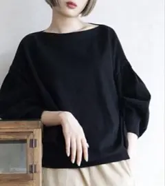 新品未使用　イーザッカマニアストアーズ　お袖ぽわん　ニット　セーター　ブラック